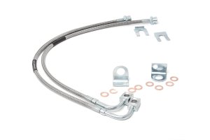 Jeep Wrangler Brake Line Kit - Rear - Rough Country - 4-6 Inch Lift - Stainless - '07-'10